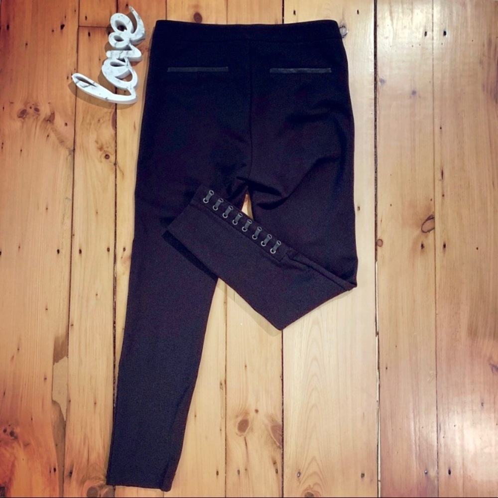 SALE! 🎆 PAIGE “Tulia” Black Ponte LACE-UP pant! - Picture 4 of 8